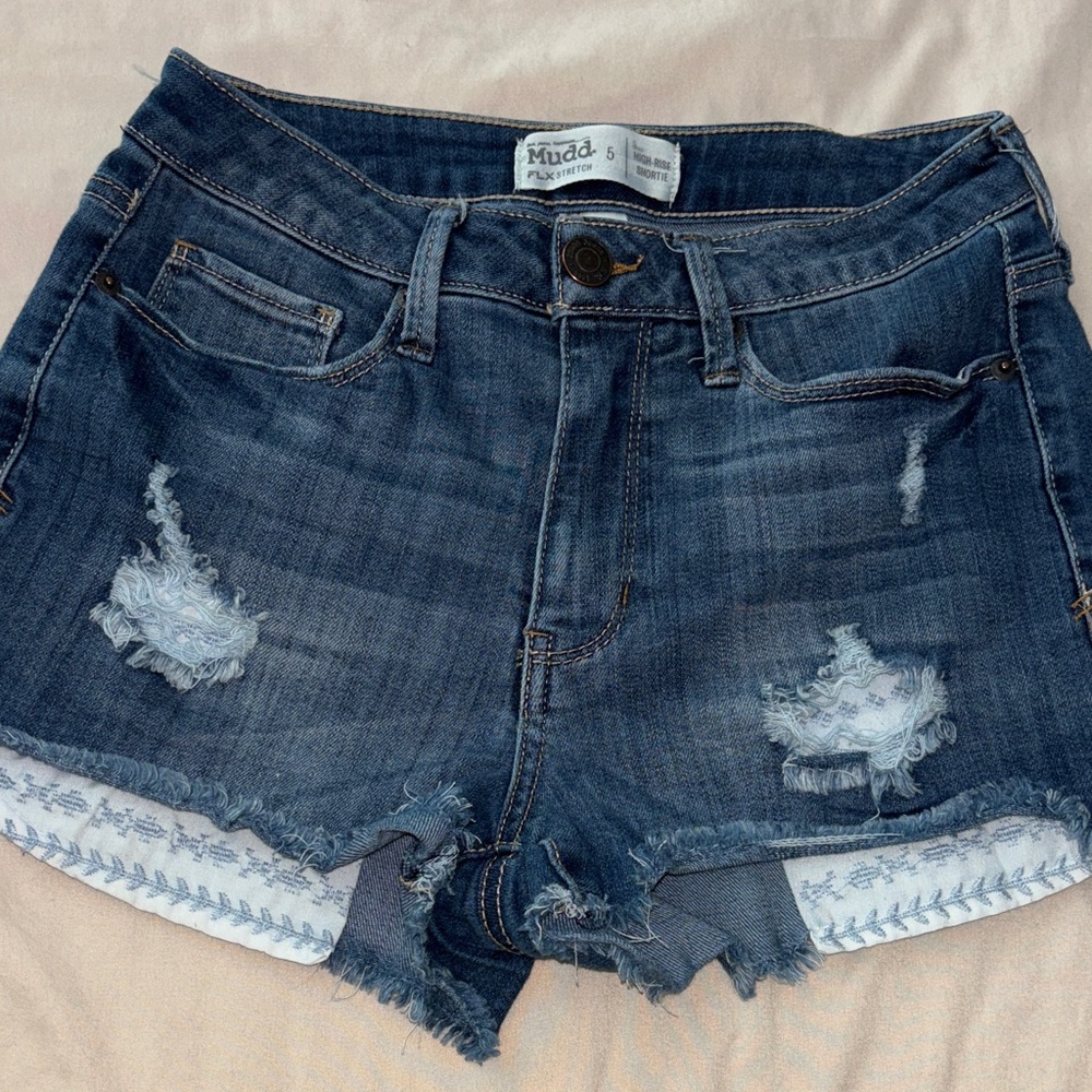 Mudd Juniors Dark Blue Jean Shorts